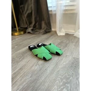 This Is Our Other Lime Green Numbers Mule Size 6 Casual Beach Bohemian